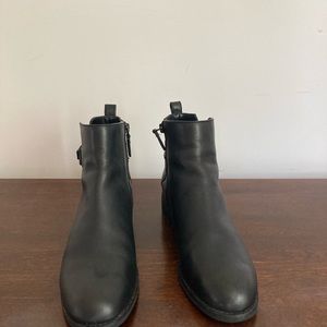 Cole Haan Black Leather Ankle Boots